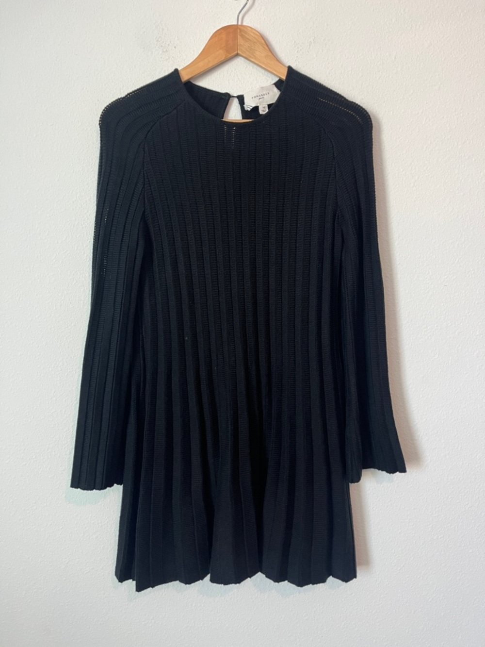 Pomander Place Black Adi Long Sleeve Ribbed Knit Dress Tuckernuck - Picture 3 of 6